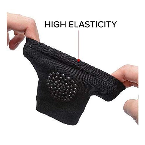 Zelifly 2-Pair Baby Knee Pads for Crawling, Toddlers, Infant, Girl, Elbow Safety Protector, Stretchable Anti-Slip Padded Elastic Soft Cotton Breathable Comfortable and Support Protector Knee (Multi Color)