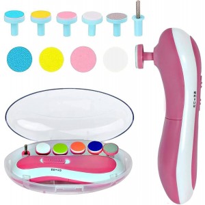 Zelifly Baby Nail Trimmer|Electric & Safe Baby Nail Clippers|6 Grinding Heads For Newborn Toddler Or Adults Toes And Fingernails|Effective Baby Manicure Tools (Multi Color)