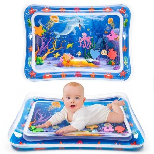 Zelifly Baby Kids Water Play Mat Toys Inflatable Tummy Time Leak-Proof Water Play Mat, Fun Activity Play Center Indoor And Outdoor Water Play Mat For Baby (Water Play Mat), Multicolor