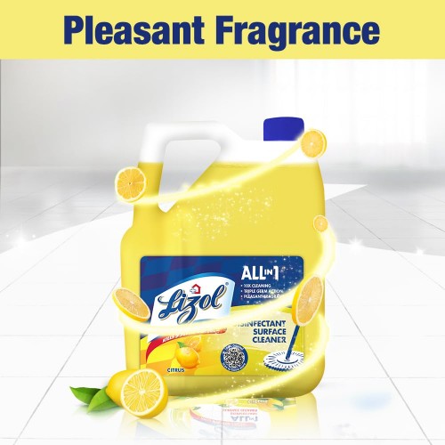 Lizol 5 Litre - Citrus, Disinfectant Surface & Floor Cleaner Liquid