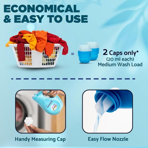 Godrej Genteel Matic Liquid Detergent Top Load Pouch: 2 kg
