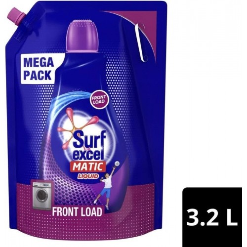 Surf Excel Matic Liquid Detergent Front Load Pouch: 3.2 Litres