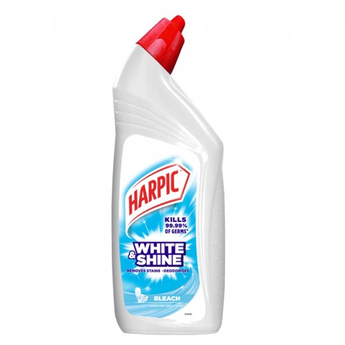 Harpic 1L - Bleach, White and Shine Disinfectant Toilet Cleaner Liquid