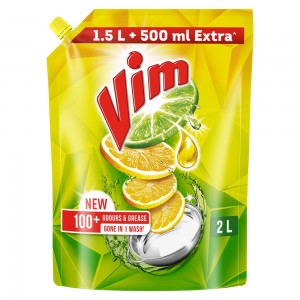 Vim Fresh Lemon Fragrance Dishwash Liquid Gel 2L