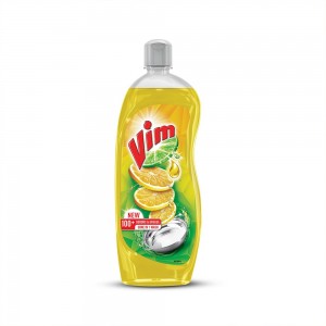 Vim Dishwash Liquid Gel Lemon, With Lemon Fragrance, Leaves No Residue, Grease Cleaner For All Utensils, 750 ml Bottle