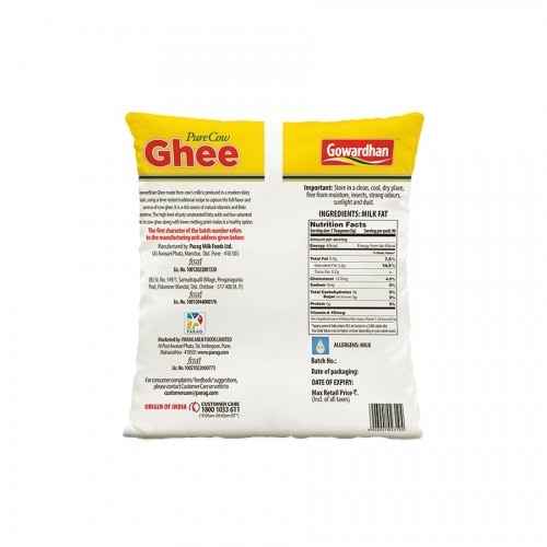 Gowardhan Ghee Pouch: 500 ml