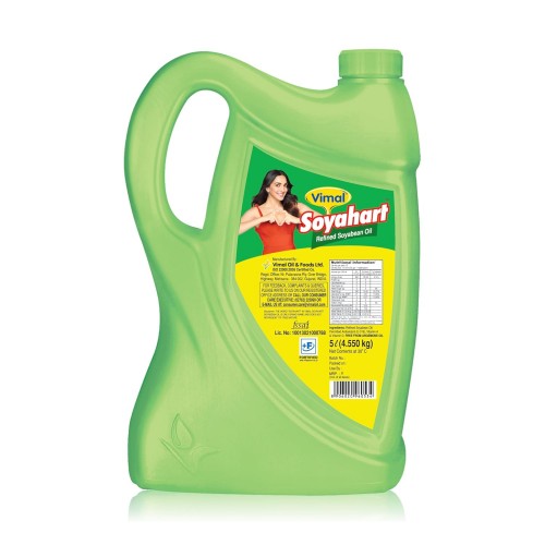 Vimal Soyahart Refined Soyabean Oil | Soyabean Oil for Healthy Lifestyle 5 LITER