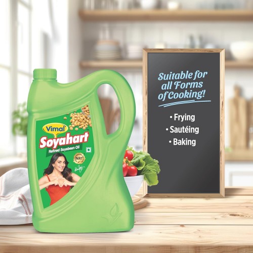 Vimal Soyahart Refined Soyabean Oil | Soyabean Oil for Healthy Lifestyle 5 LITER